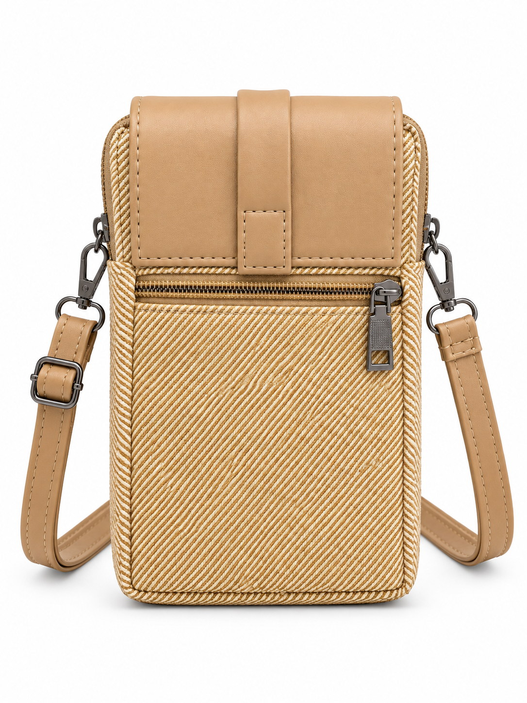 BATUTA HUB Women’s Mobile Sling Bag Crossbody Bag | Compact Double Zipper Shoulder Bag for Phone, Cards & Essentials | Stylish Everyday Mini Sling Purse