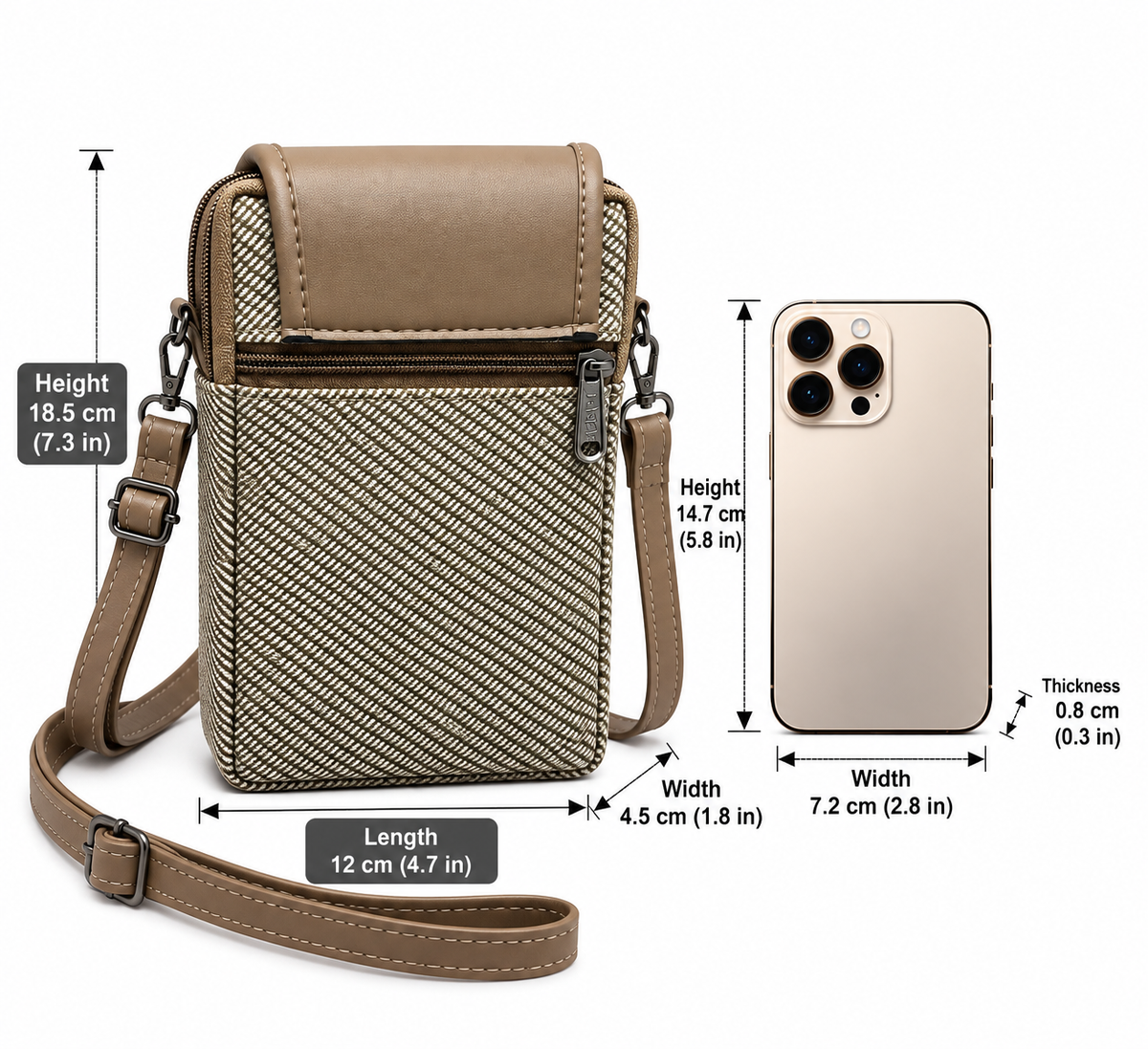 Women’s Mobile Slim Sling Bag for Smartphone | Compact Crossbody Bag with Adjustable Strap | Stylish Mini Mobile Phone Bag for Travel, Shopping & Daily Use
