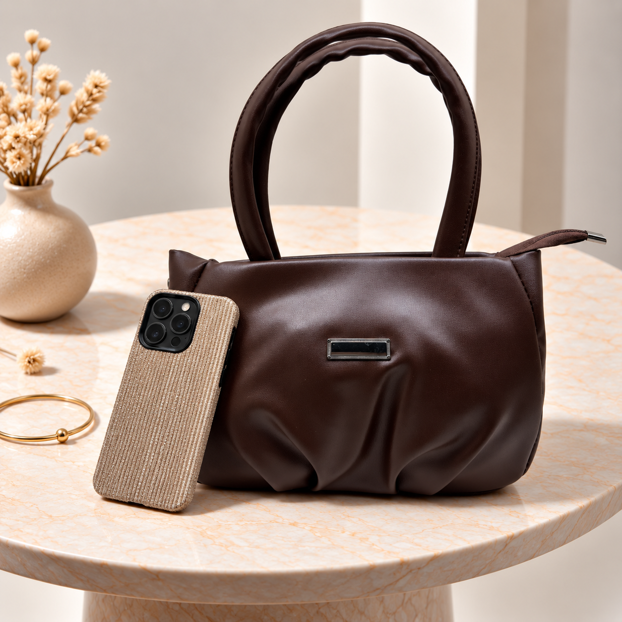 Women’s Stylish Handbag | Premium PU Leather Tote Bag | Spacious Shoulder & Hand Bag