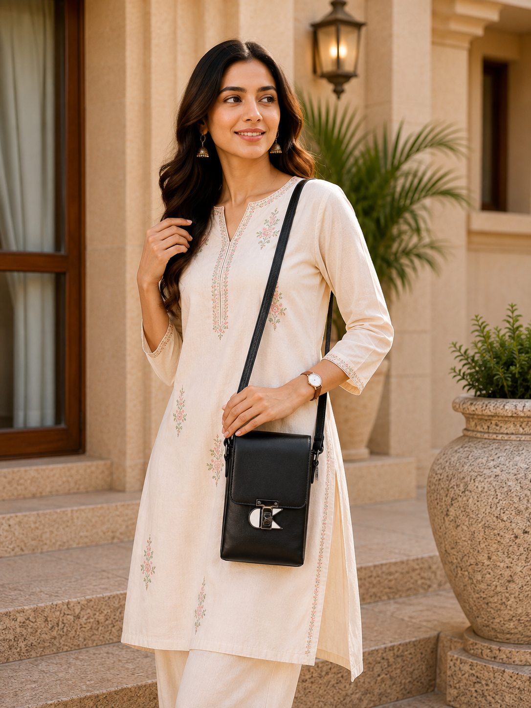 Women’s Stylish Sling Bag | Premium Faux Leather Crossbody Bag for Women | Compact Shoulder Bag with Adjustable Strap, Front Flap & Secure Closure