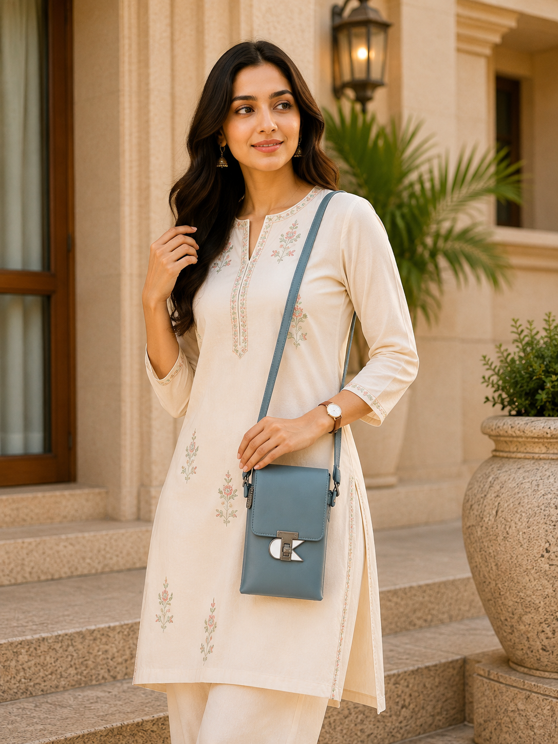 Women’s Stylish Sling Bag | Premium Faux Leather Crossbody Bag for Women | Compact Shoulder Bag with Adjustable Strap, Front Flap & Secure Closure