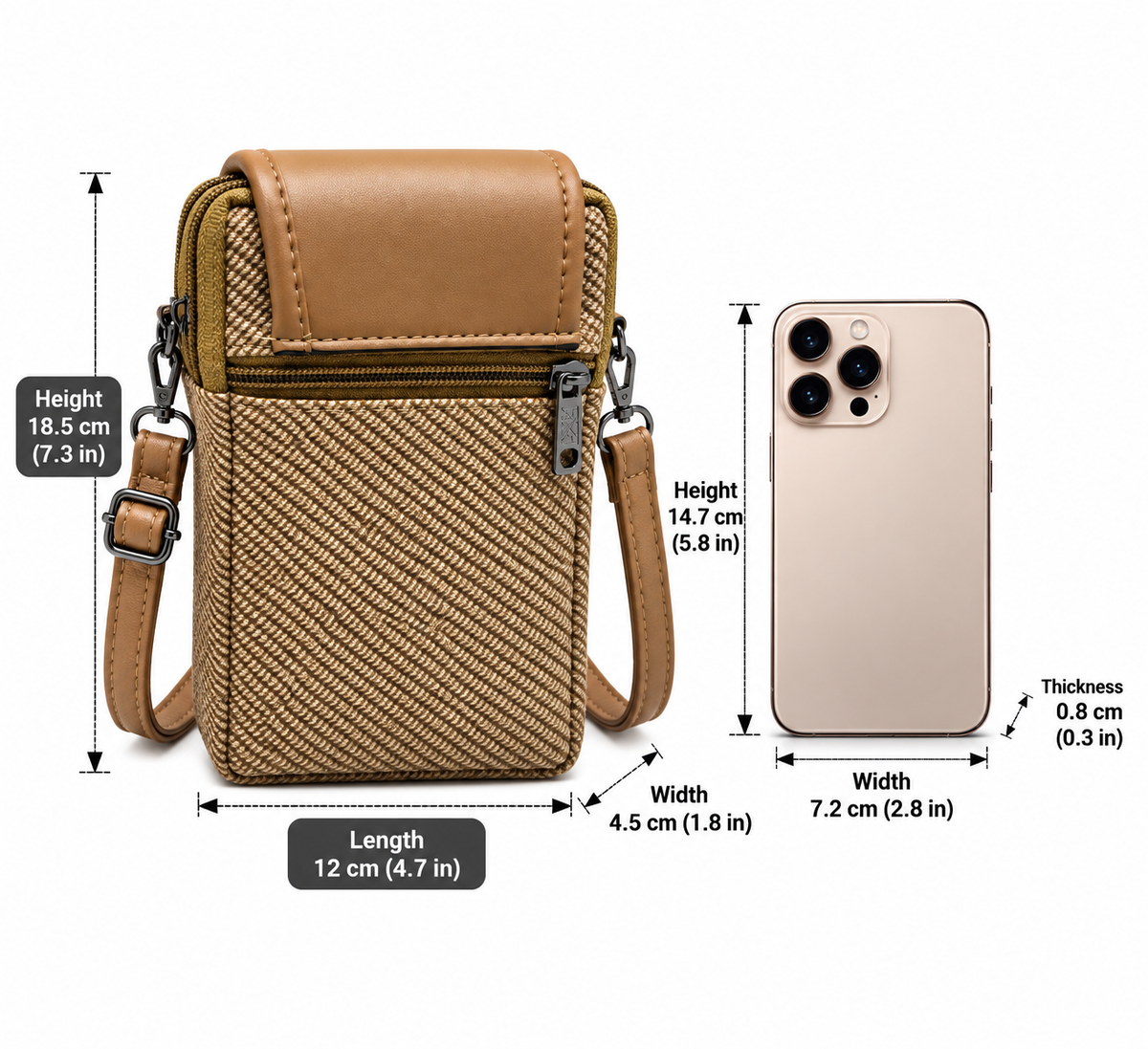 Women’s Mobile Slim Sling Bag for Smartphone | Compact Crossbody Bag with Adjustable Strap | Stylish Mini Mobile Phone Bag for Travel, Shopping & Daily Use