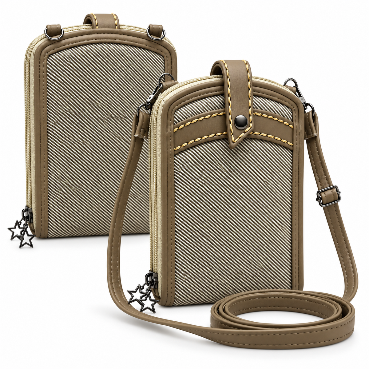 Women’s Sling Bag with Adjustable Strap | Stylish 2-Zip Crossbody Bag for Daily Use | Compact Shoulder Bag with Multiple Compartments
