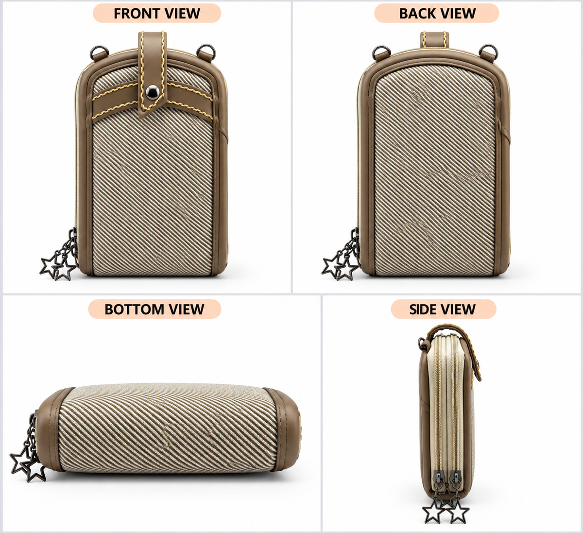 Women’s Sling Bag with Adjustable Strap | Stylish 2-Zip Crossbody Bag for Daily Use | Compact Shoulder Bag with Multiple Compartments