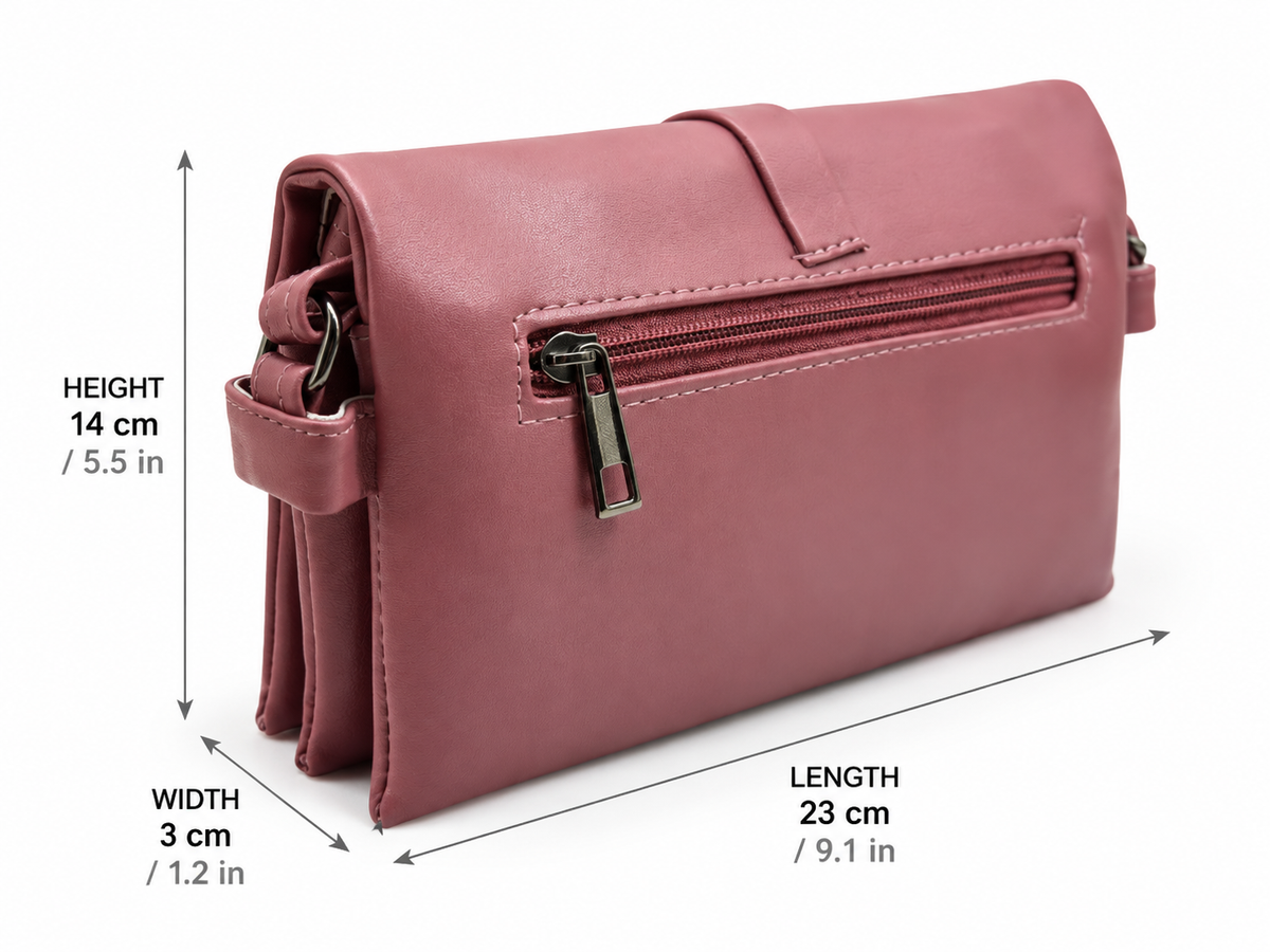 BATUTA Women's Sling Bag for Girls, Stylish Crossbody Shoulder Bag with Flap Closure, Adjustable Strap & Elegant Design