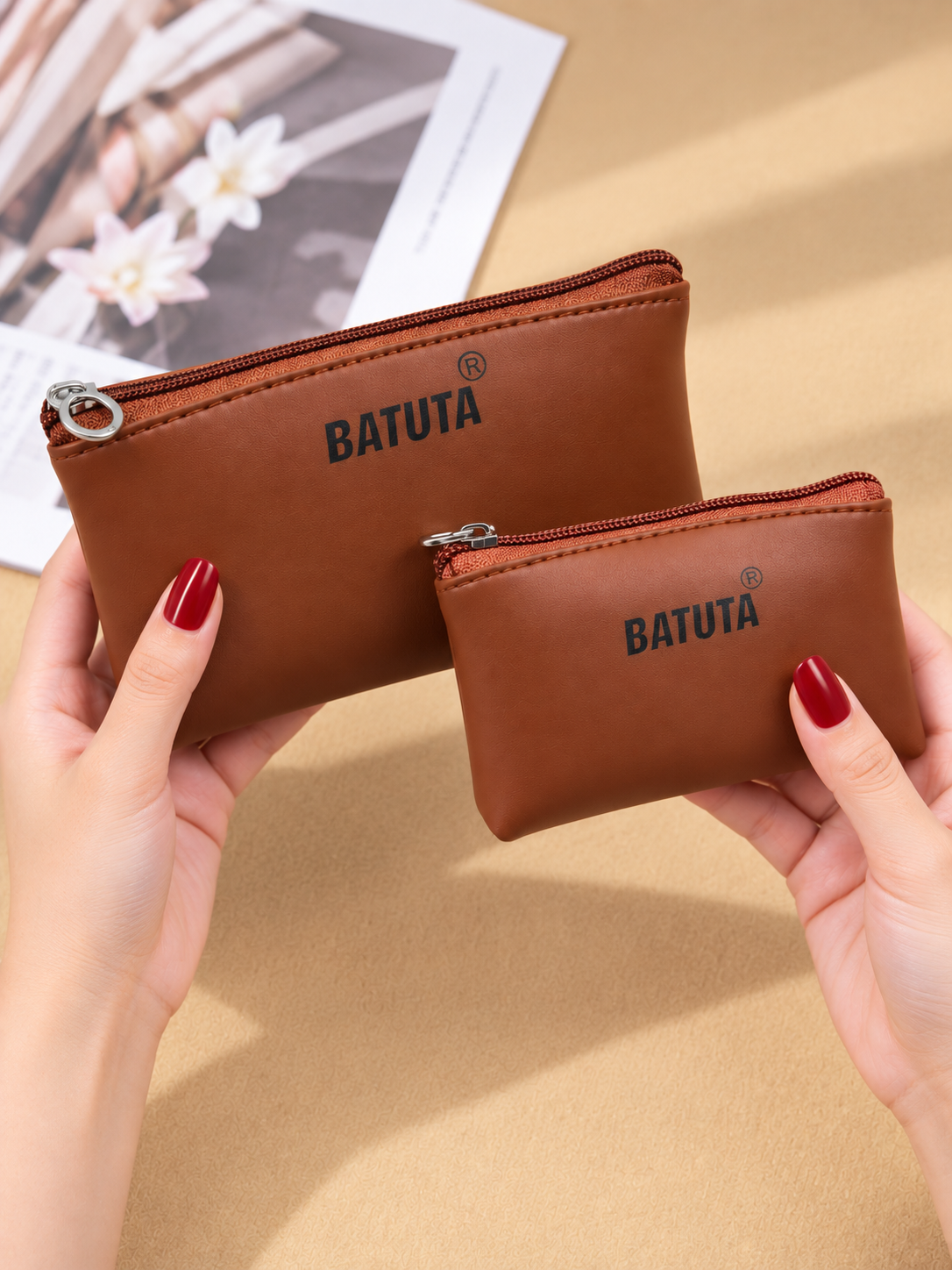 BATUTA Women Wallet Set of 2 | Small & Large Ladies Wallet | Zipper Wallet for Women | Multipurpose Wallet for Cash, Cards & Essentials