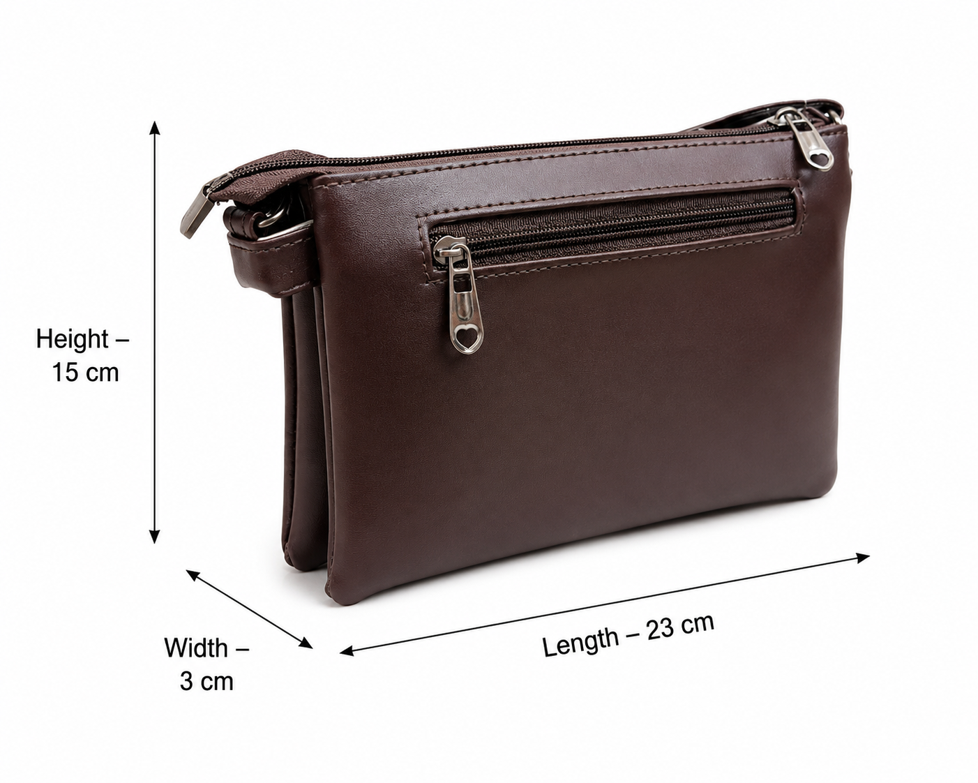 Women Stylish 3 Zip Sling Bag | Premium PU Leather Crossbody Bag | Multi Compartment Shoulder Bag for Women