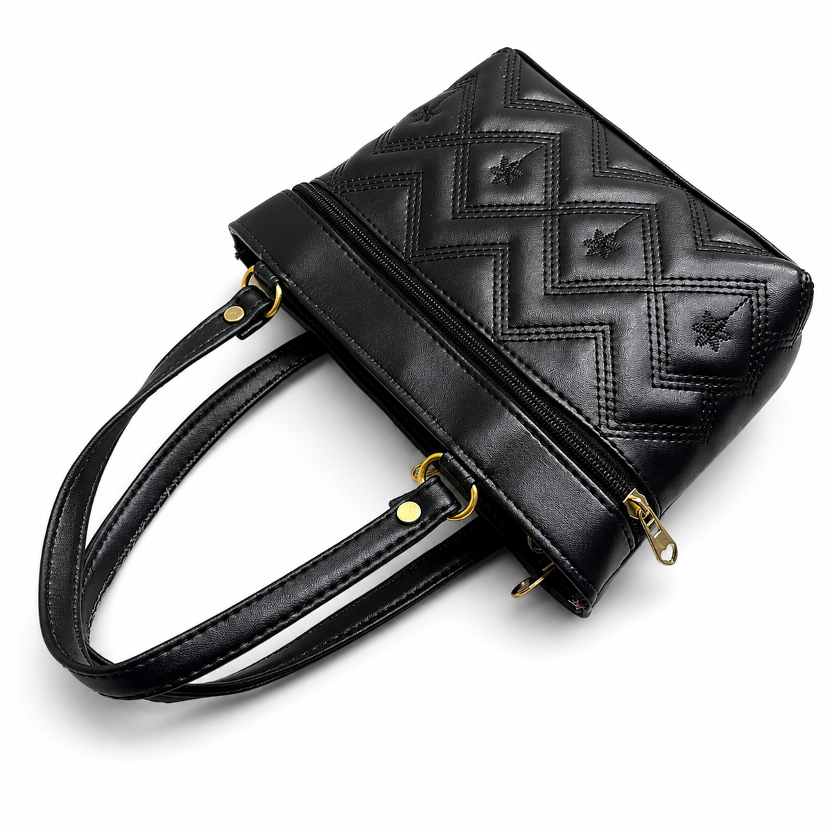 Women Stylish PU Leather Handbag | Small Tote Bag for Daily Use | Zipper Closure Hand Purse for Girls & Women