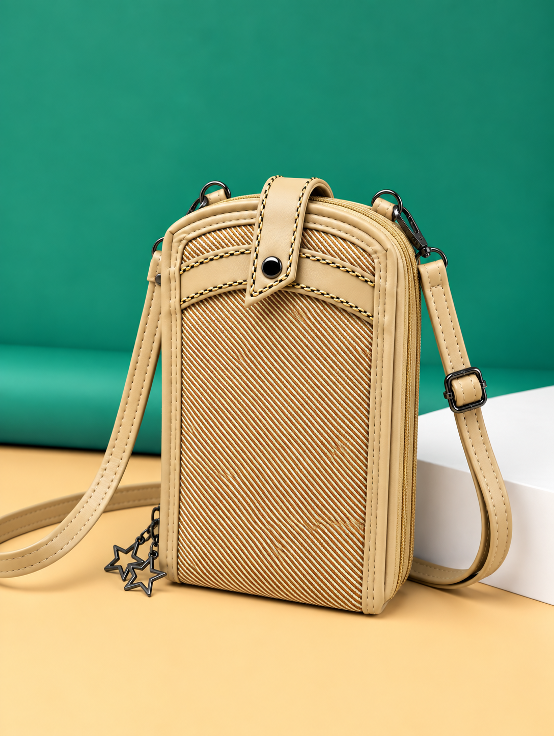 Women’s Sling Bag with Adjustable Strap | Stylish 2-Zip Crossbody Bag for Daily Use | Compact Shoulder Bag with Multiple Compartments