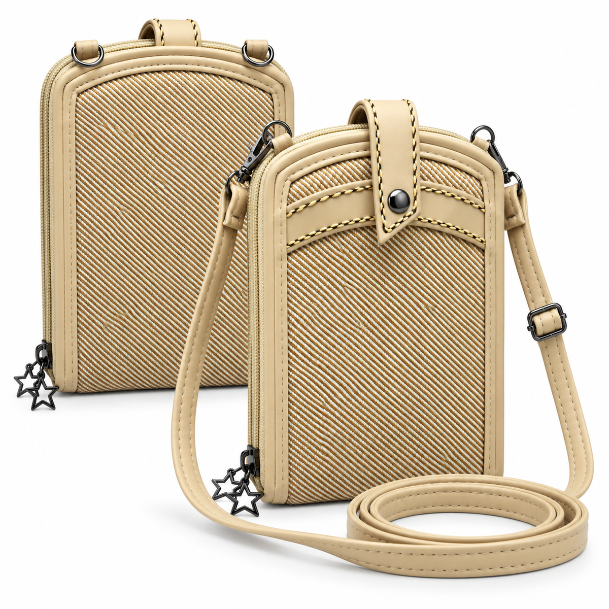 Women’s Sling Bag with Adjustable Strap | Stylish 2-Zip Crossbody Bag for Daily Use | Compact Shoulder Bag with Multiple Compartments