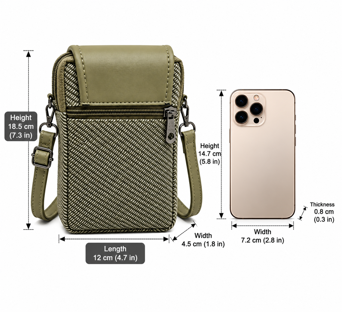 Women’s Mobile Slim Sling Bag for Smartphone | Compact Crossbody Bag with Adjustable Strap | Stylish Mini Mobile Phone Bag for Travel, Shopping & Daily Use