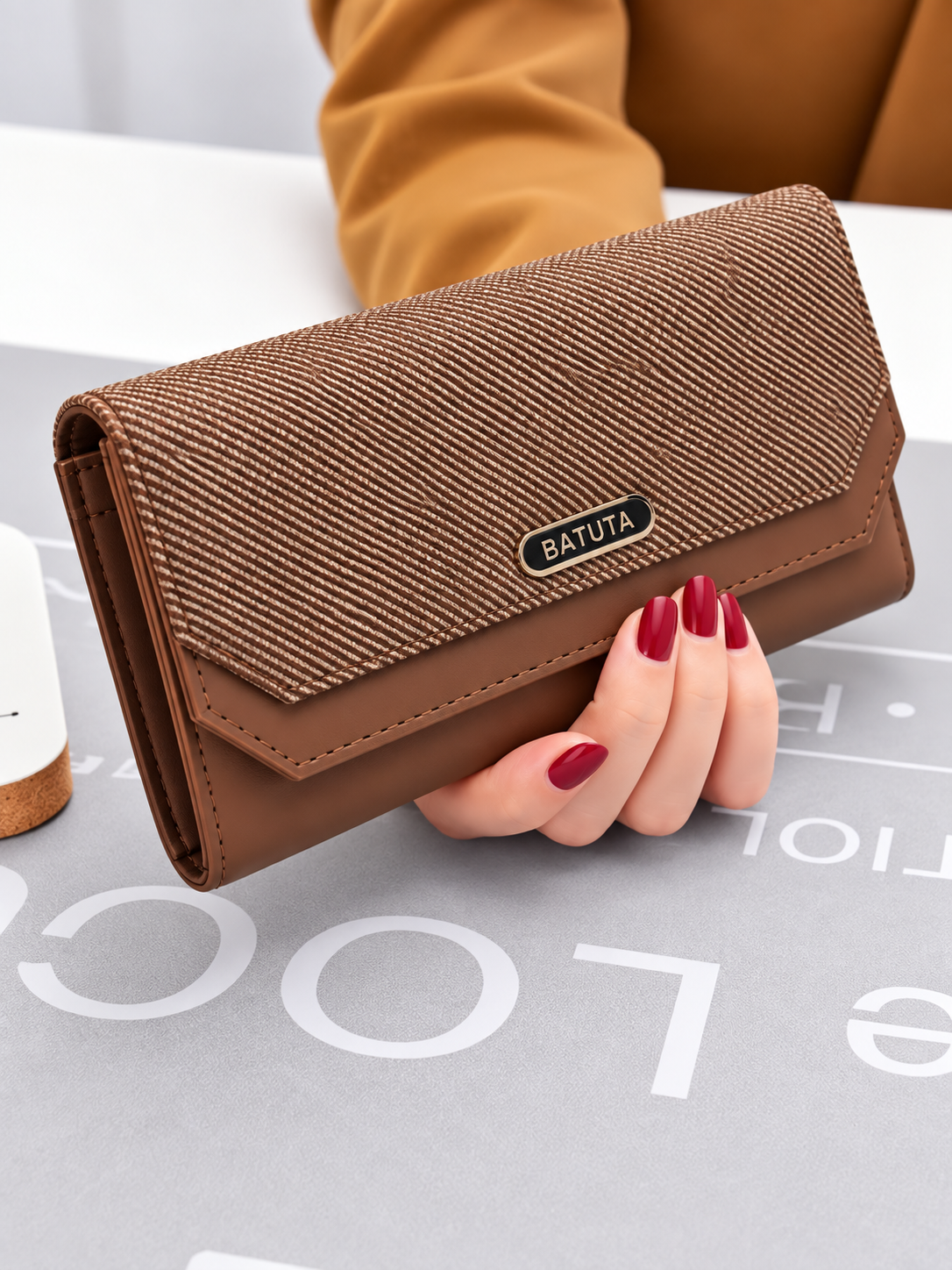 BATUTA Women’s Three Zip Multi-Compartment Clutch Wallet | Stylish Long Purse with Zipper Pocket | Spacious Ladies Wallet for Cash, Cards & Mobile
