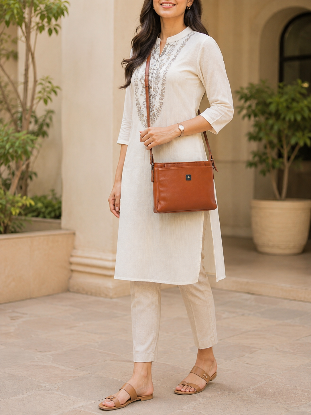 Women’s Premium PU Leather Crossbody Sling Bag | Stylish Shoulder Bag with Front Pocket