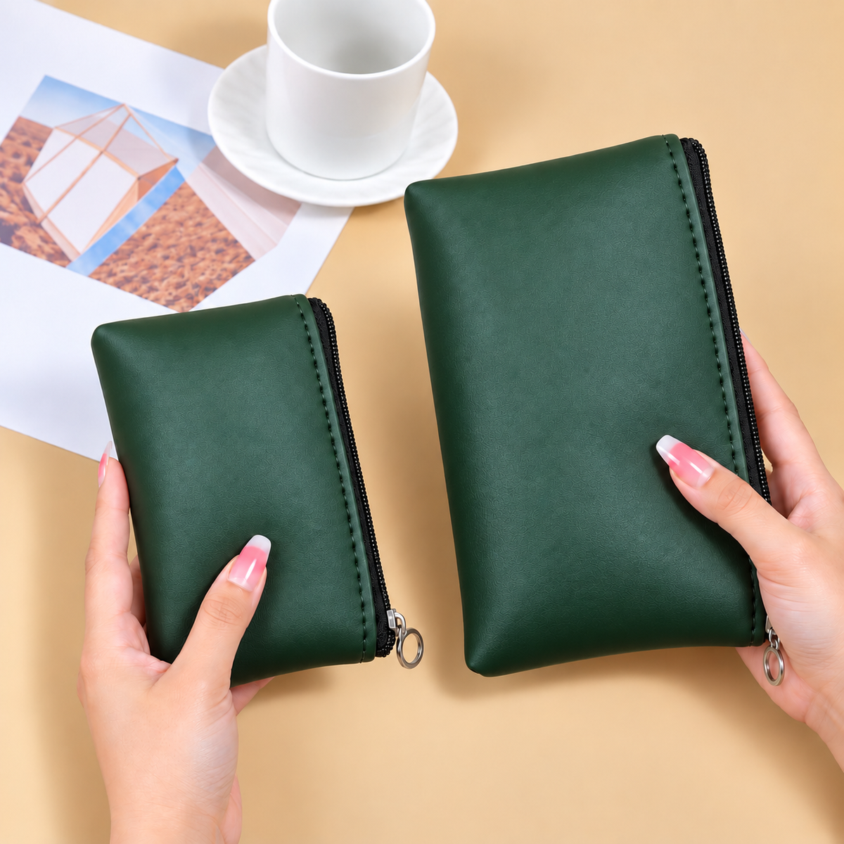 BATUTA Women Wallet Set of 2 | Small & Large Ladies Wallet | Zipper Wallet for Women | Multipurpose Wallet for Cash, Cards & Essentials