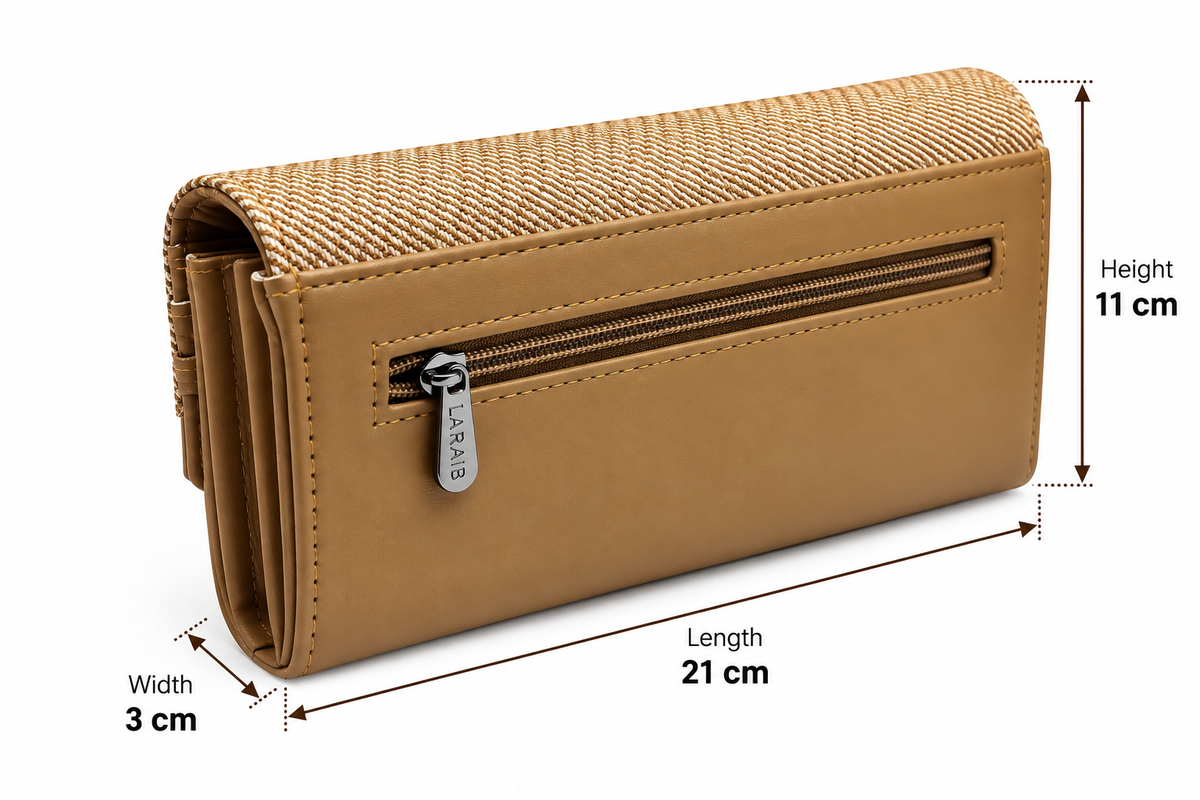 BATUTA Women’s Three Zip Multi-Compartment Clutch Wallet | Stylish Long Purse with Zipper Pocket | Spacious Ladies Wallet for Cash, Cards & Mobile