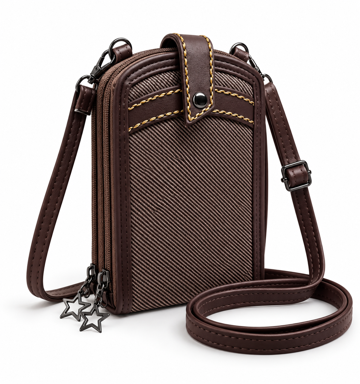 Women’s Sling Bag with Adjustable Strap | Stylish 2-Zip Crossbody Bag for Daily Use | Compact Shoulder Bag with Multiple Compartments