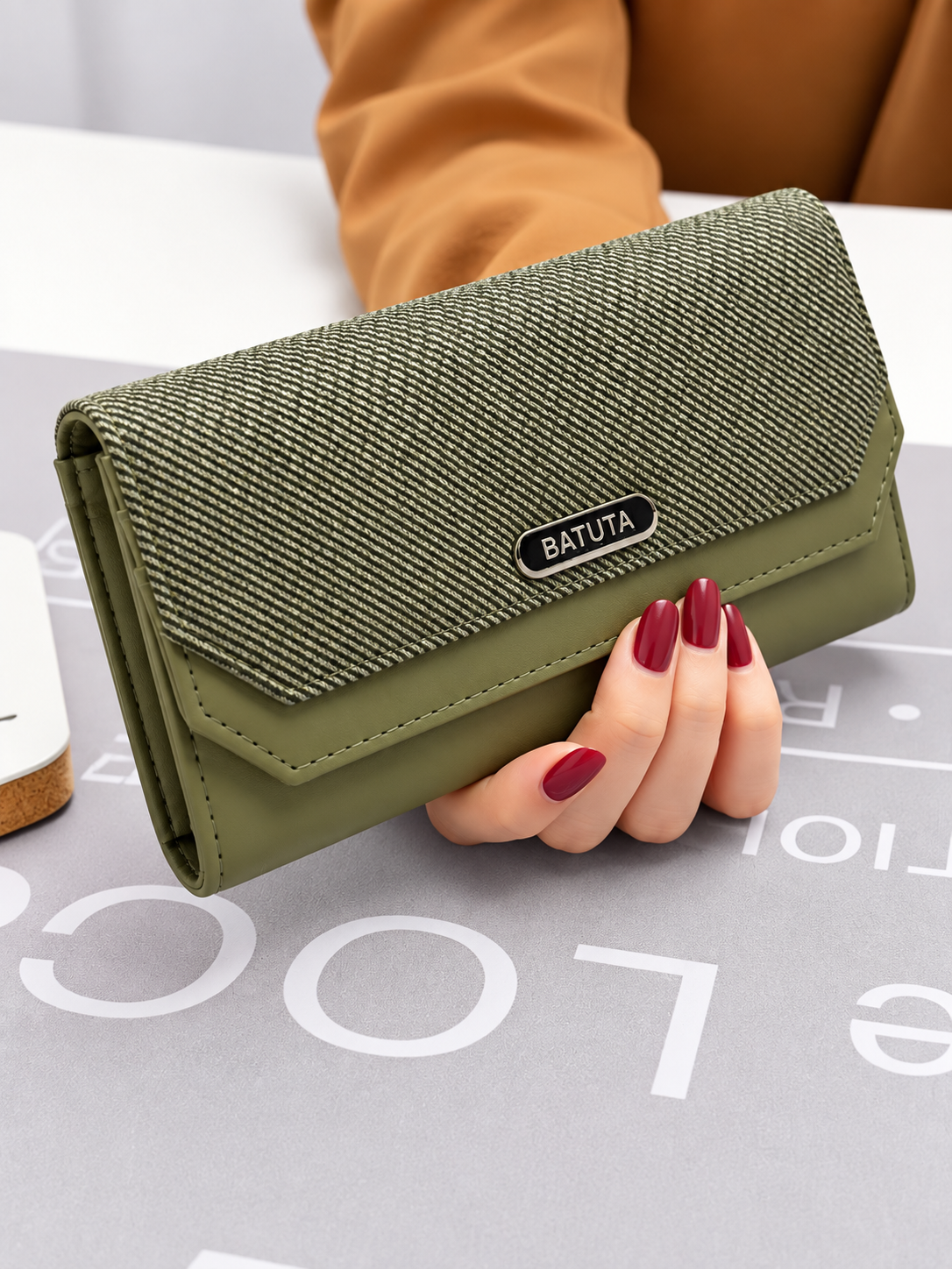 BATUTA Women’s Three Zip Multi-Compartment Clutch Wallet | Stylish Long Purse with Zipper Pocket | Spacious Ladies Wallet for Cash, Cards & Mobile