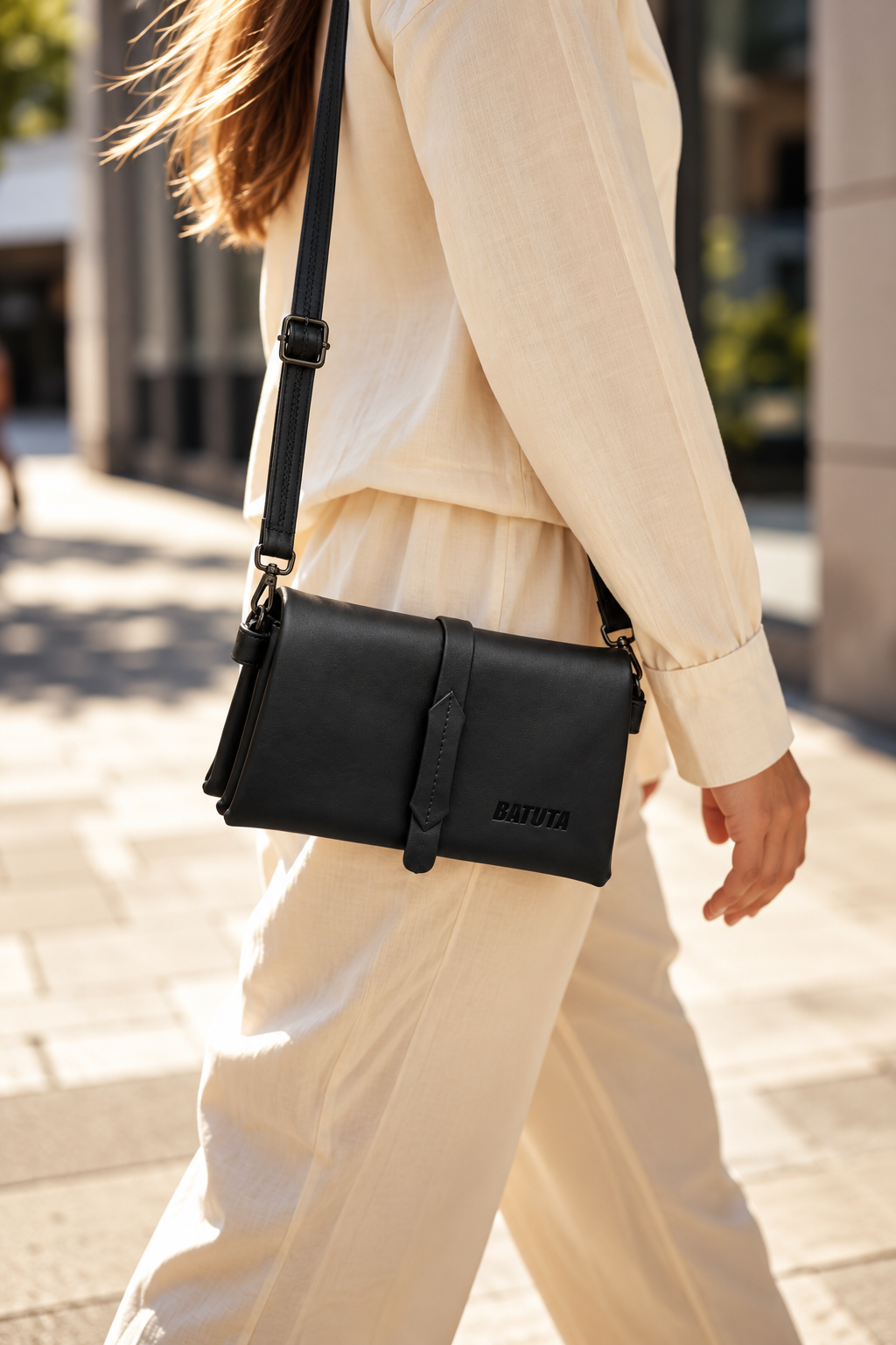 BATUTA Women's Sling Bag for Girls, Stylish Crossbody Shoulder Bag with Flap Closure, Adjustable Strap & Elegant Design