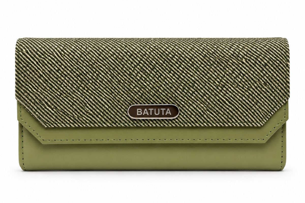 BATUTA Women’s Three Zip Multi-Compartment Clutch Wallet | Stylish Long Purse with Zipper Pocket | Spacious Ladies Wallet for Cash, Cards & Mobile
