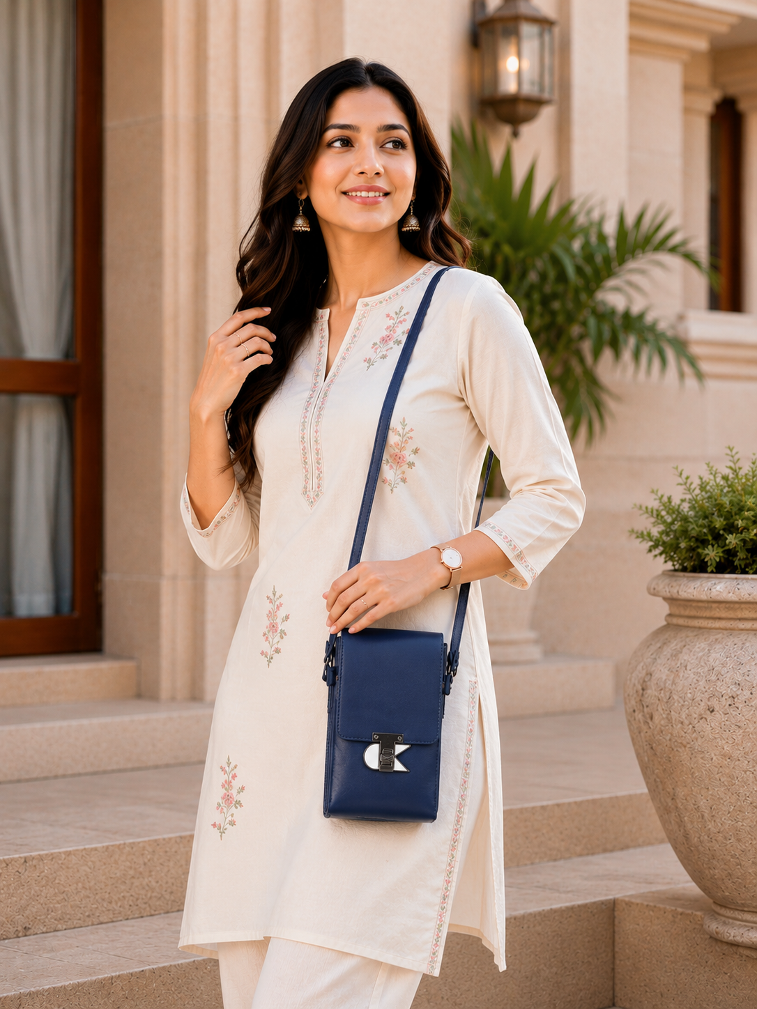 Women’s Stylish Sling Bag | Premium Faux Leather Crossbody Bag for Women | Compact Shoulder Bag with Adjustable Strap, Front Flap & Secure Closure