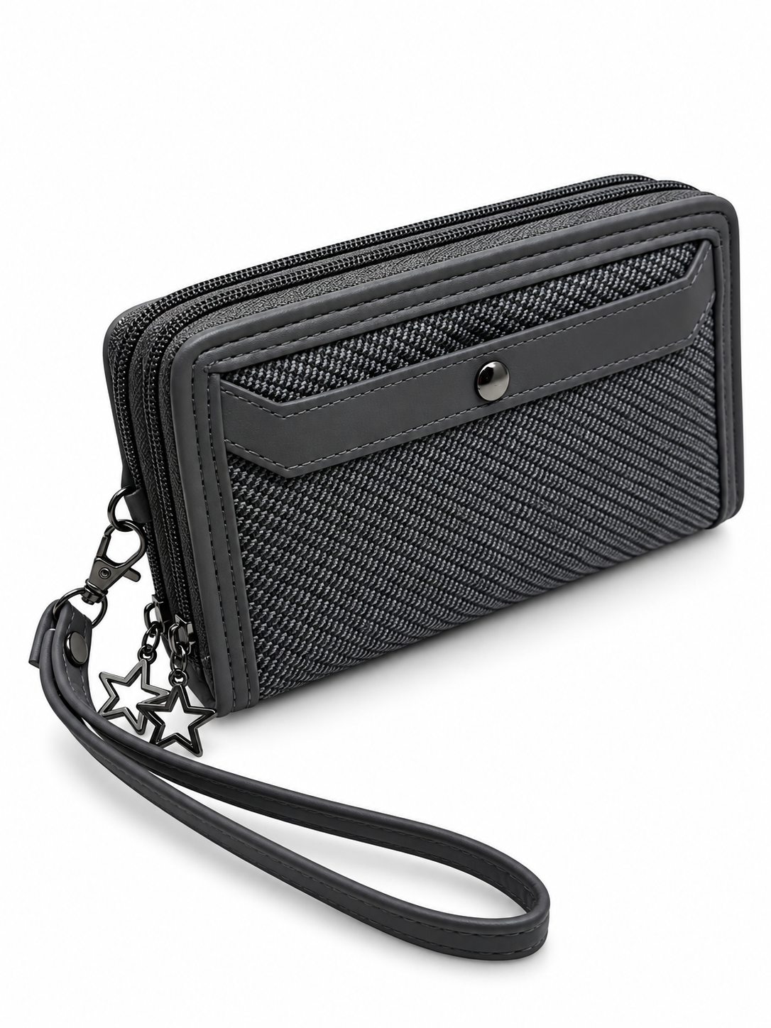 BATUTA Women’s Hand Kit Wristlet Pouch | Dual Zipper Multi-Compartment Handbag | Stylish Compact Organizer for Everyday Essentials