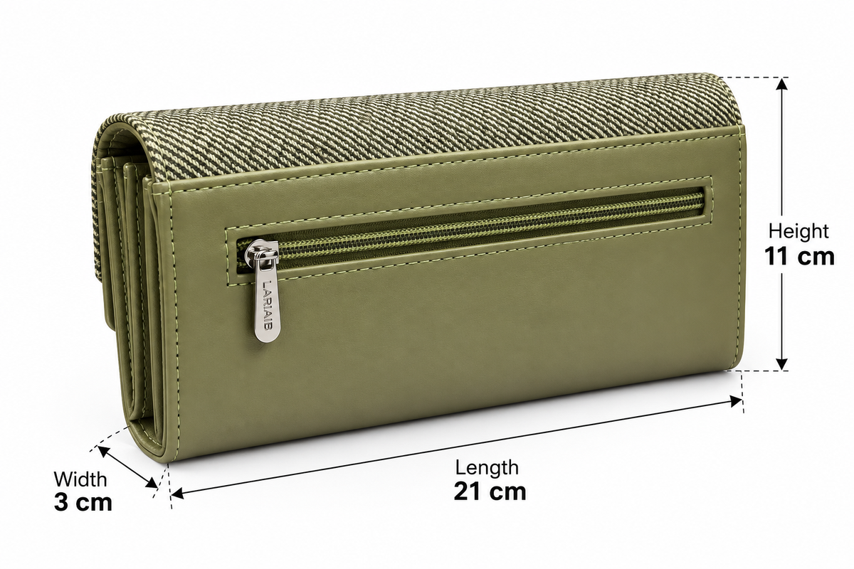 BATUTA Women’s Three Zip Multi-Compartment Clutch Wallet | Stylish Long Purse with Zipper Pocket | Spacious Ladies Wallet for Cash, Cards & Mobile