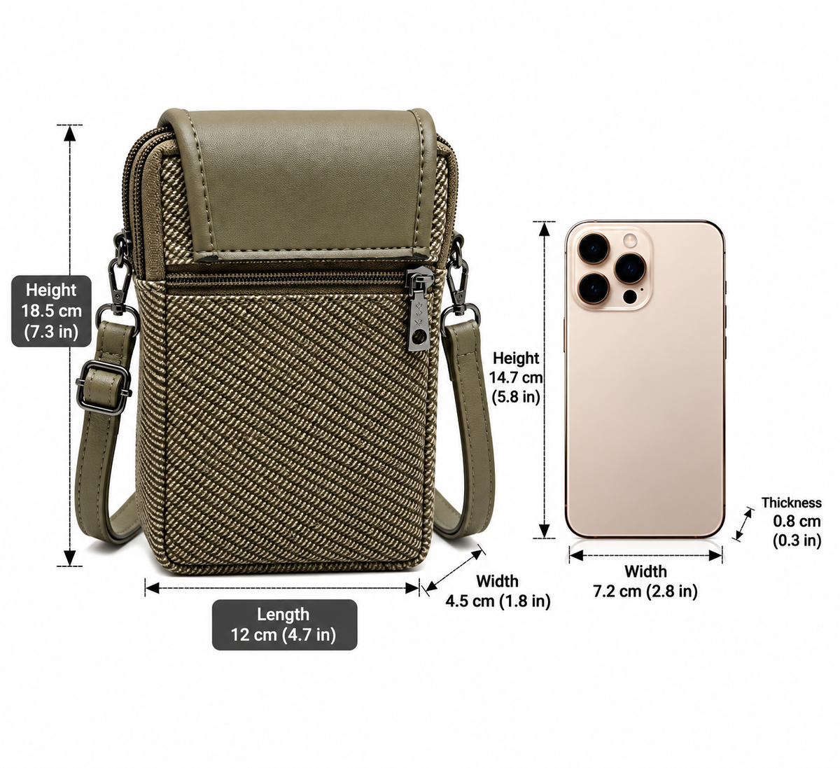 Women’s Mobile Slim Sling Bag for Smartphone | Compact Crossbody Bag with Adjustable Strap | Stylish Mini Mobile Phone Bag for Travel, Shopping & Daily Use