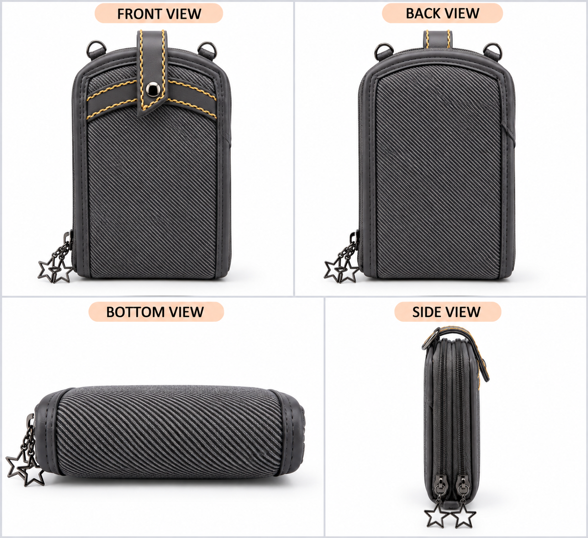 Women’s Sling Bag with Adjustable Strap | Stylish 2-Zip Crossbody Bag for Daily Use | Compact Shoulder Bag with Multiple Compartments