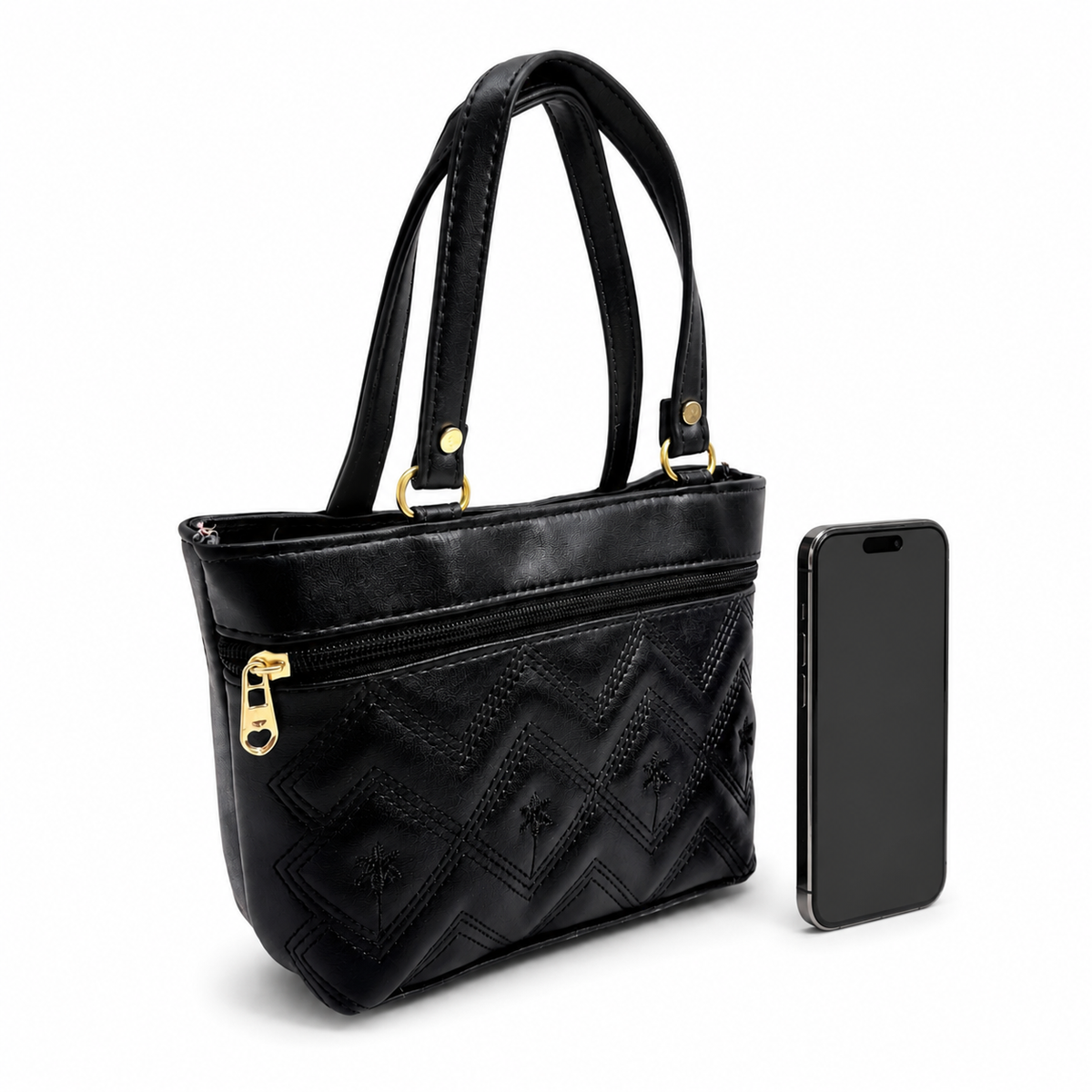 Women Stylish PU Leather Handbag | Small Tote Bag for Daily Use | Zipper Closure Hand Purse for Girls & Women