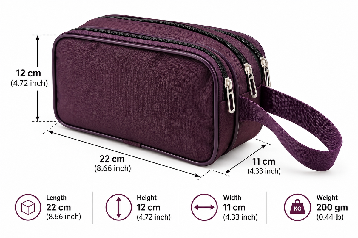 BATUTA Men’s Shaving Kit Bag, Multi Compartment Travel Grooming Organizer Pouch