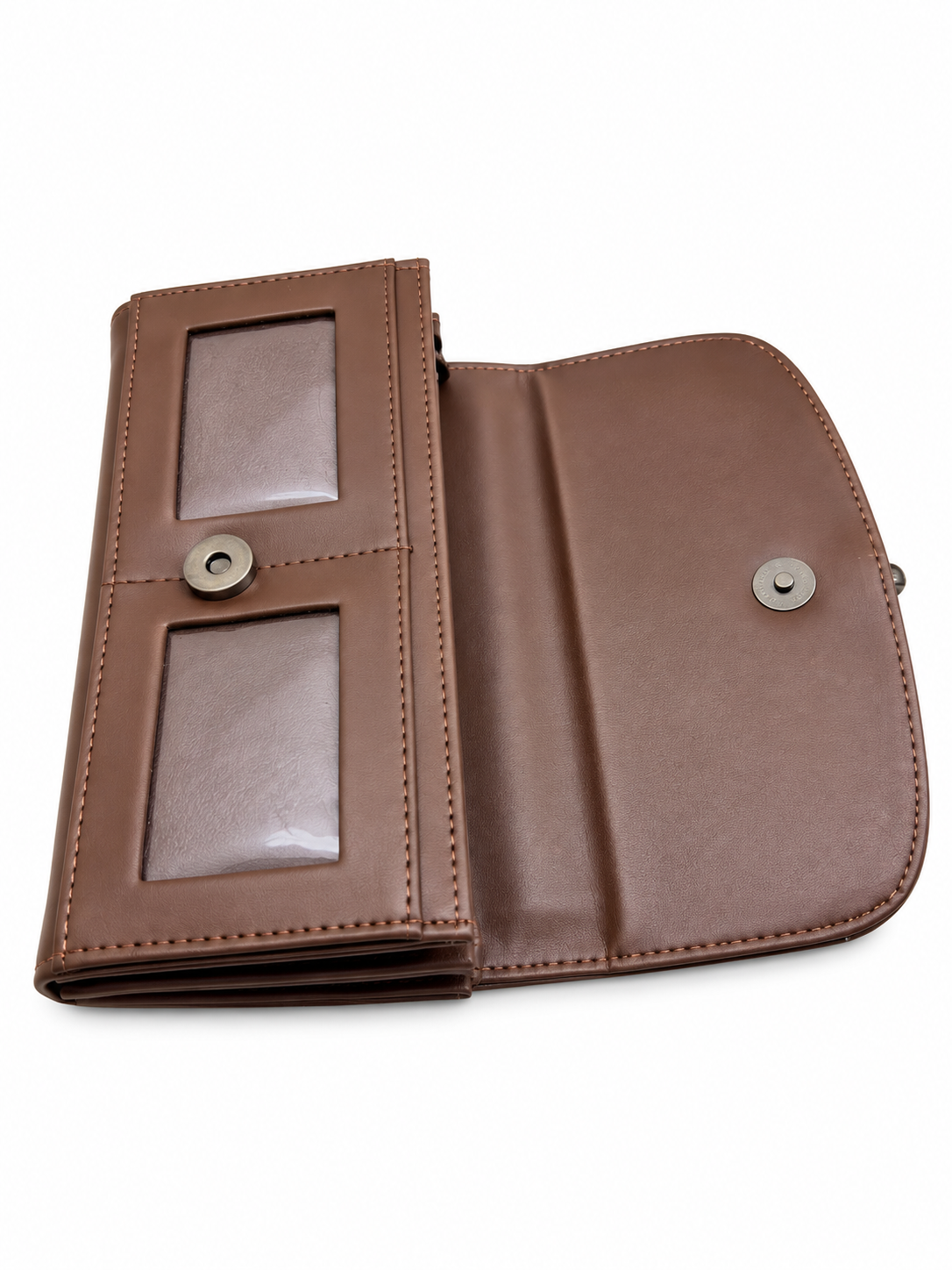 Women’s Stylish Clutch Wallet with Flap Closure | Elegant PU Leather Long Wallet for Women | Multiple Compartments & Card Holder |