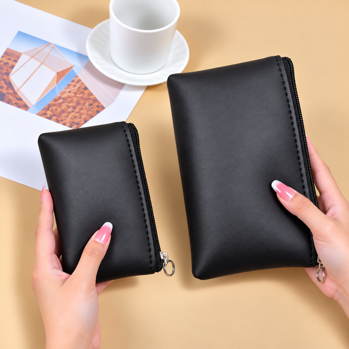 BATUTA Women Wallet Set of 2 | Small & Large Ladies Wallet | Zipper Wallet for Women | Multipurpose Wallet for Cash, Cards & Essentials