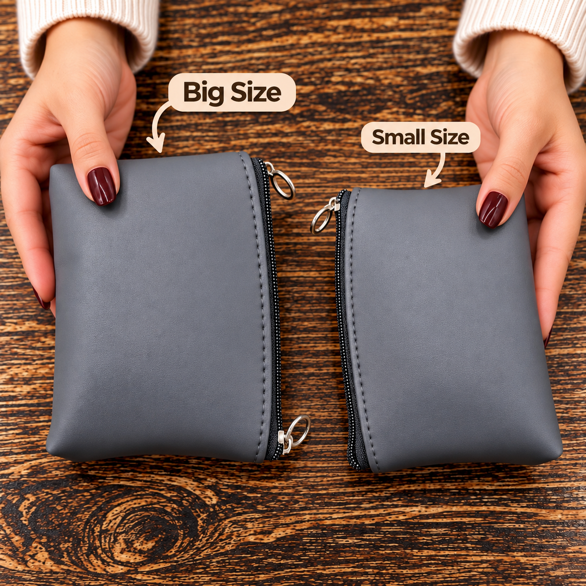 BATUTA Women Wallet Set of 2 | Small & Large Ladies Wallet | Zipper Wallet for Women | Multipurpose Wallet for Cash, Cards & Essentials