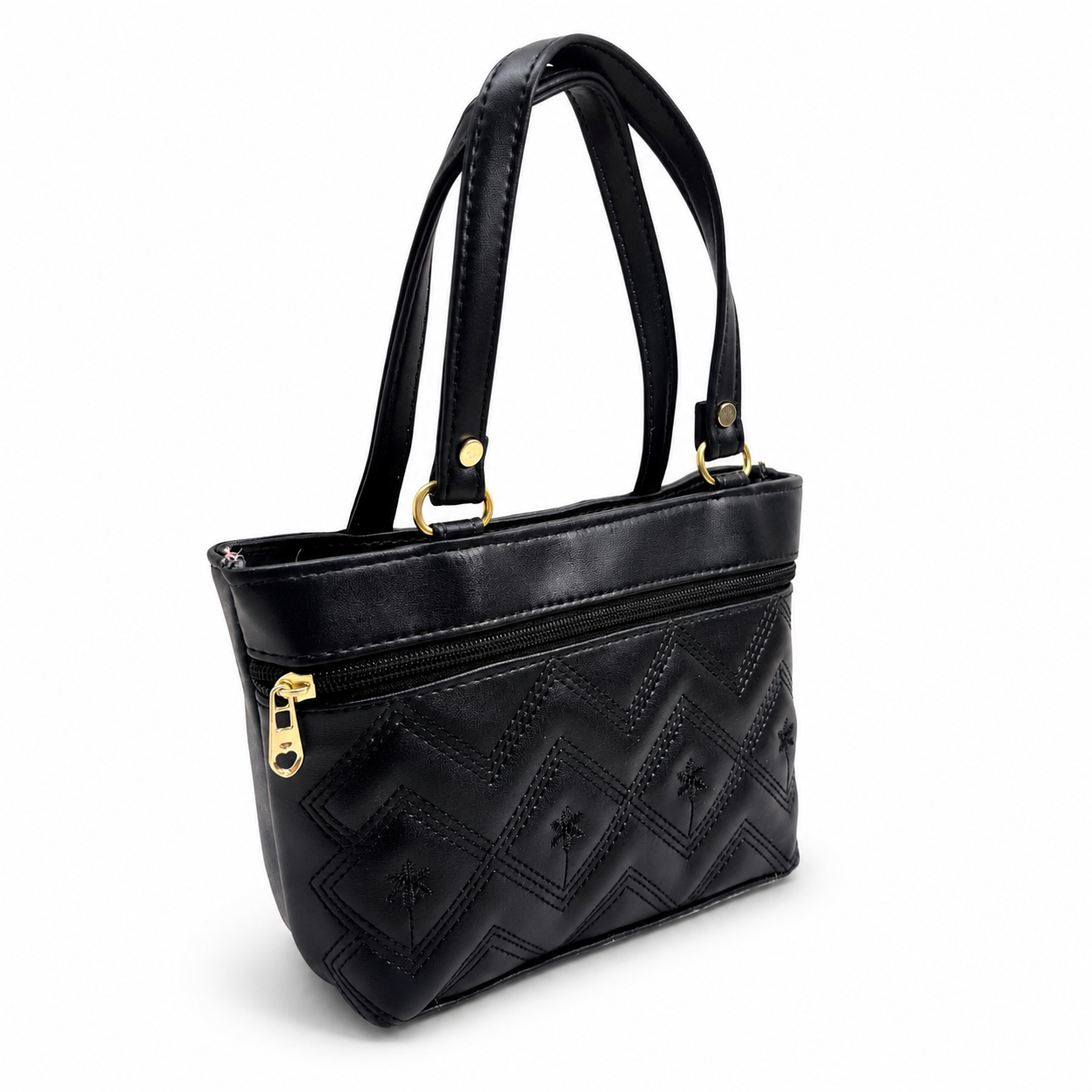 Women Stylish PU Leather Handbag | Small Tote Bag for Daily Use | Zipper Closure Hand Purse for Girls & Women
