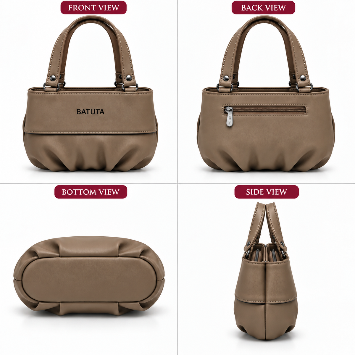 BATUTA Women’s Stylish Handbag | Premium PU Leather Tote Bag | Elegant Shoulder Carry Bag for Women