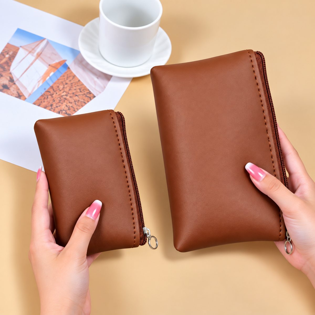 BATUTA Women Wallet Set of 2 | Small & Large Ladies Wallet | Zipper Wallet for Women | Multipurpose Wallet for Cash, Cards & Essentials