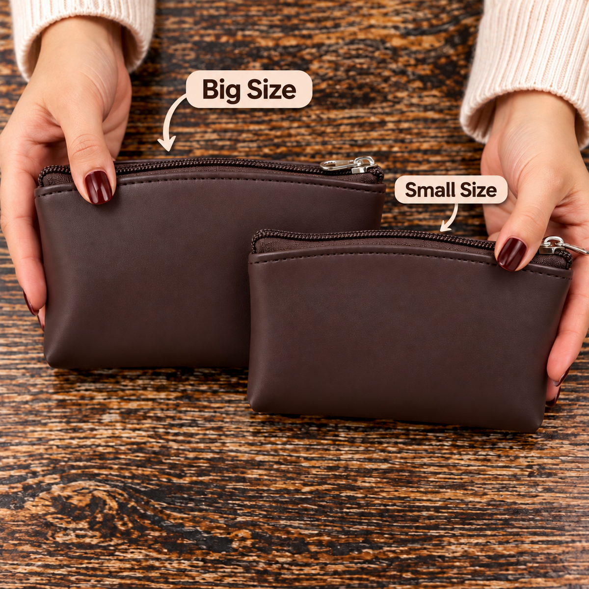 BATUTA Women Wallet Set of 2 | Small & Large Ladies Wallet | Zipper Wallet for Women | Multipurpose Wallet for Cash, Cards & Essentials