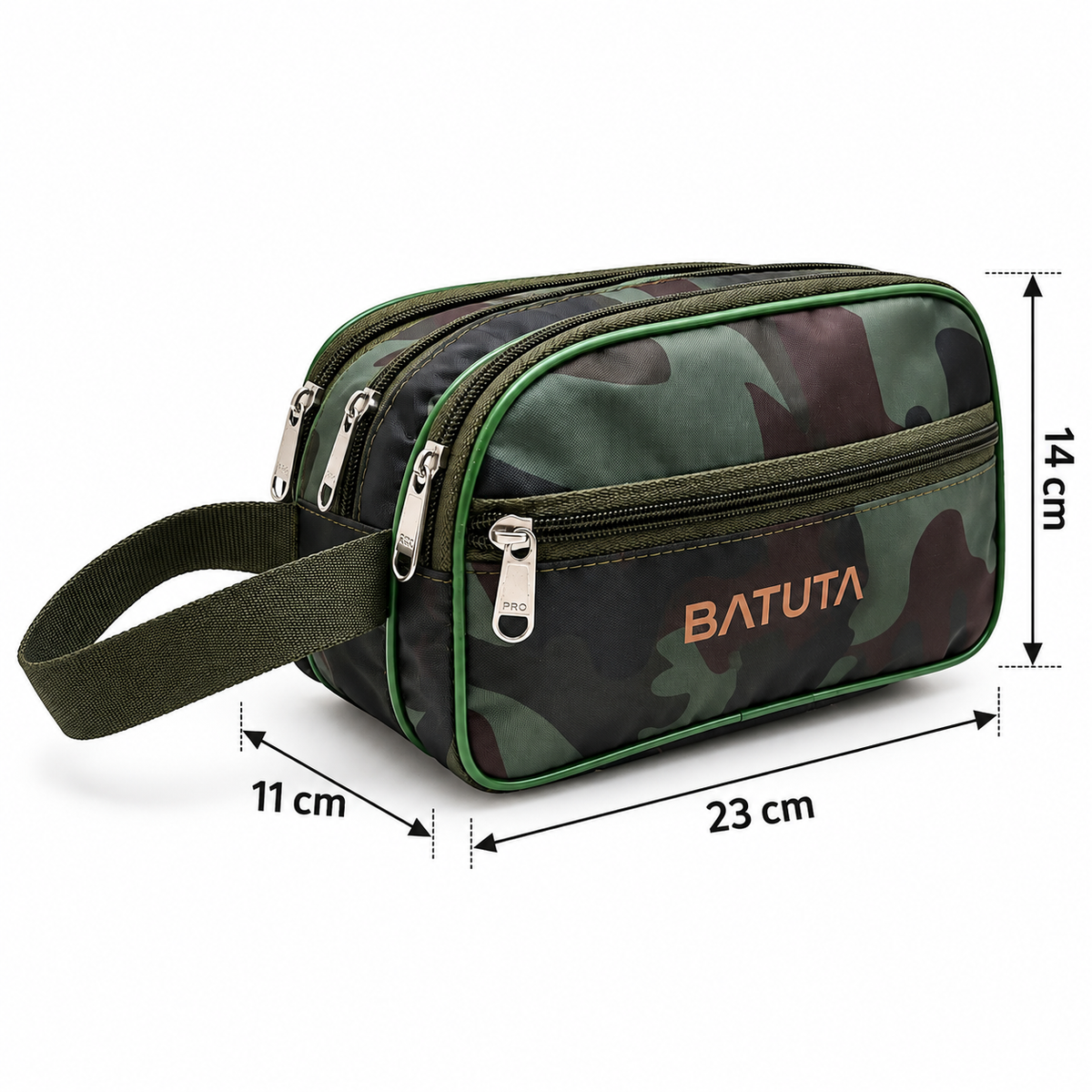 BATUTA Travel Toiletry Bag for Men | Multi Compartment Shaving Kit & Grooming Pouch | Cosmetic Organizer Bag