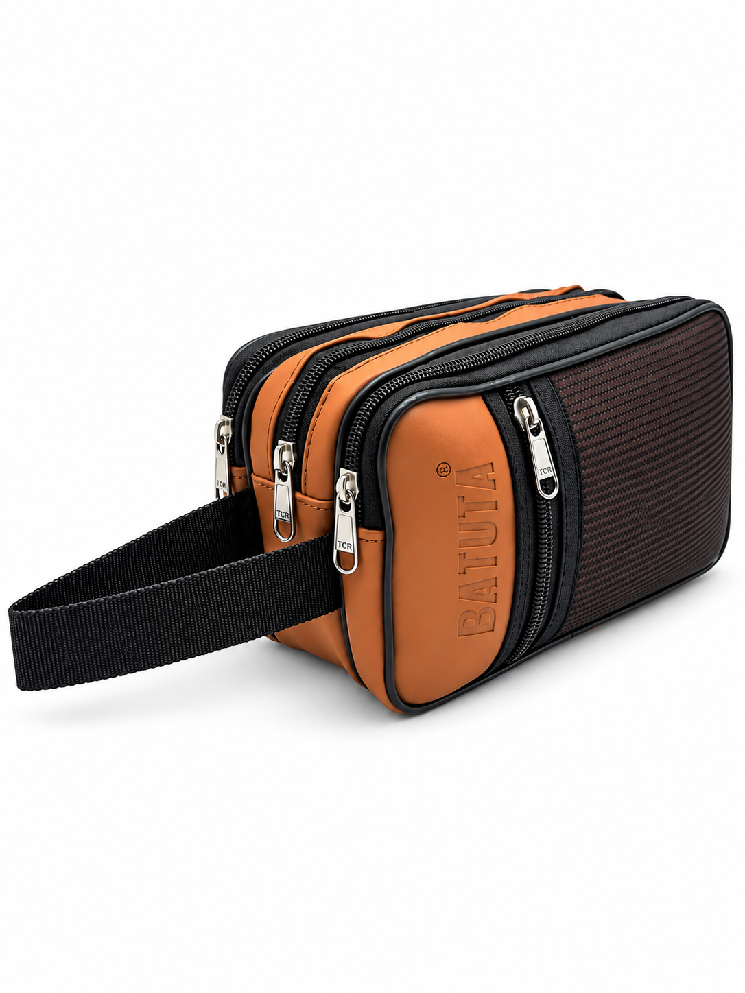 Premium Multi Zip Shaving Pouch for Men | Travel Toiletry Organizer Bag | Waterproof Grooming Kit Storage Pouch