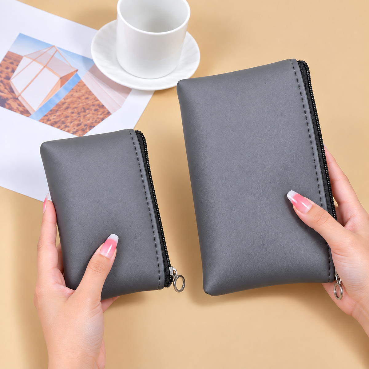 BATUTA Women Wallet Set of 2 | Small & Large Ladies Wallet | Zipper Wallet for Women | Multipurpose Wallet for Cash, Cards & Essentials