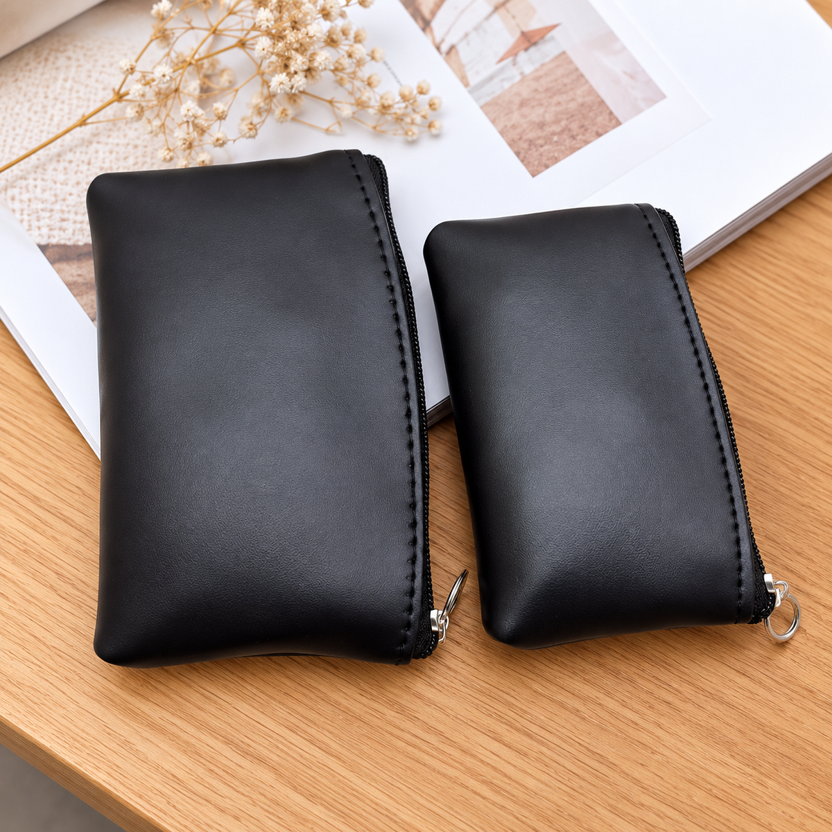 BATUTA Women Wallet Set of 2 | Small & Large Ladies Wallet | Zipper Wallet for Women | Multipurpose Wallet for Cash, Cards & Essentials
