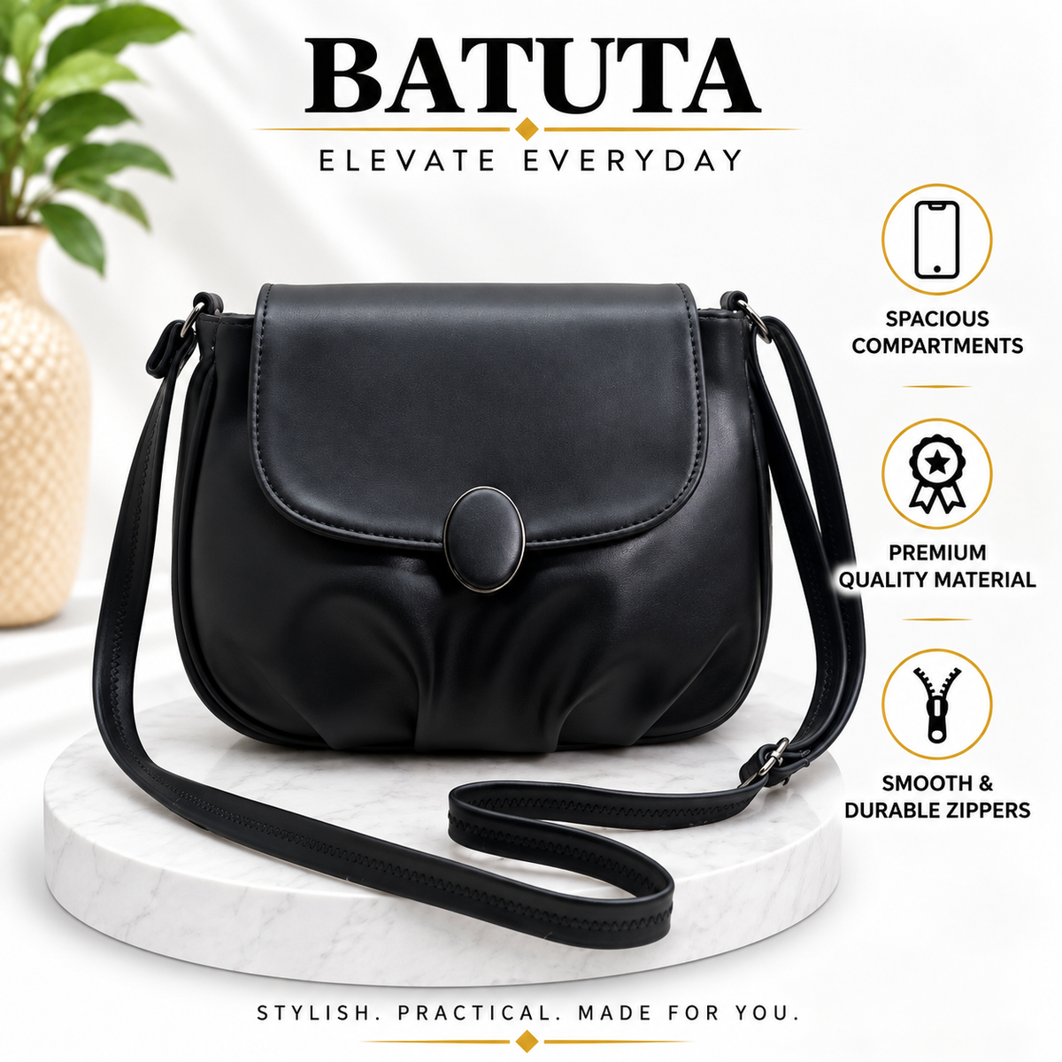 Women’s Sling Handbag | Stylish Crossbody Shoulder Bag for Women | Trendy Casual & Party Purse