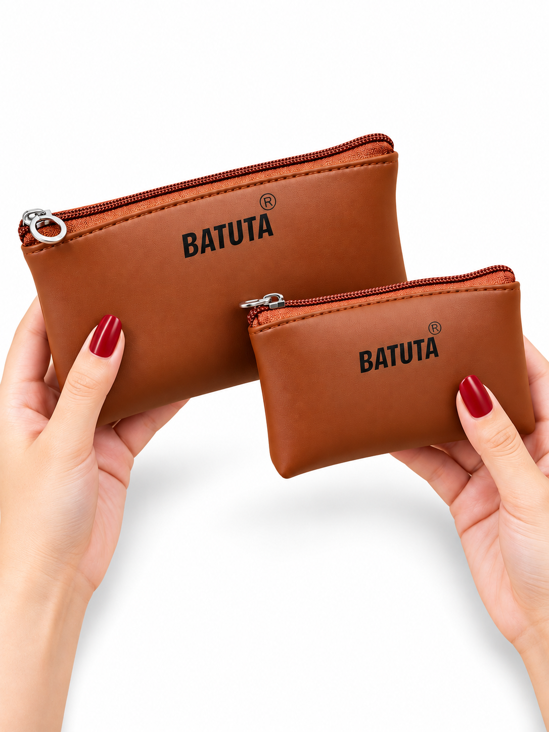 BATUTA Women Wallet Set of 2 | Small & Large Ladies Wallet | Zipper Wallet for Women | Multipurpose Wallet for Cash, Cards & Essentials