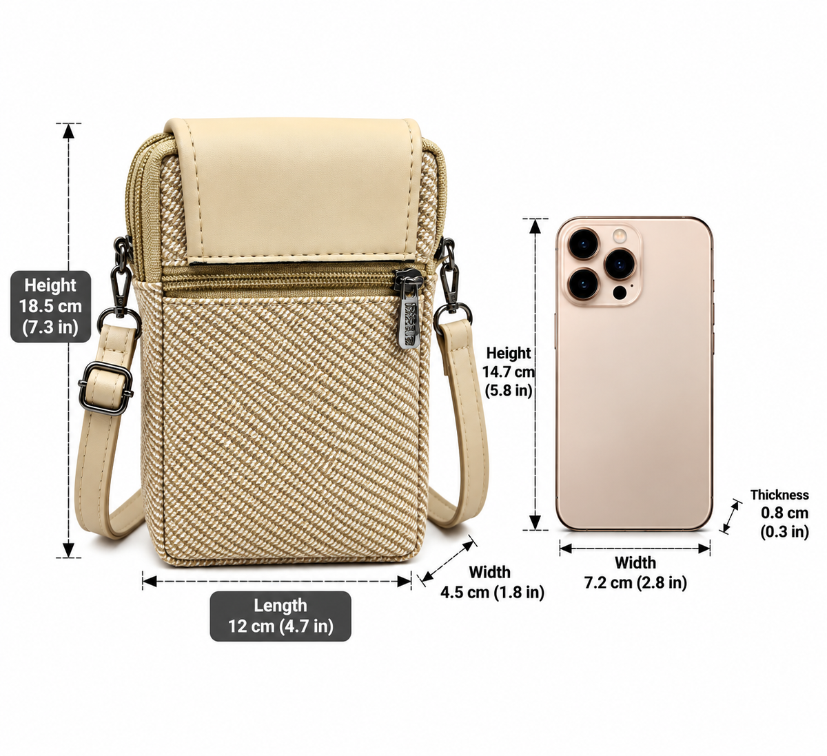 Women’s Mobile Slim Sling Bag for Smartphone | Compact Crossbody Bag with Adjustable Strap | Stylish Mini Mobile Phone Bag for Travel, Shopping & Daily Use