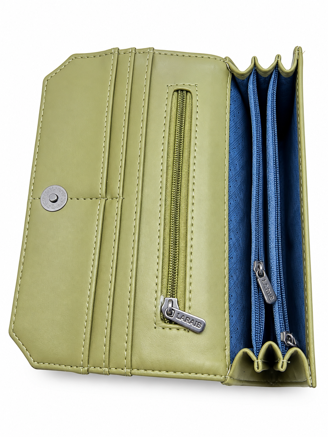 BATUTA Women’s Three Zip Multi-Compartment Clutch Wallet | Stylish Long Purse with Zipper Pocket | Spacious Ladies Wallet for Cash, Cards & Mobile