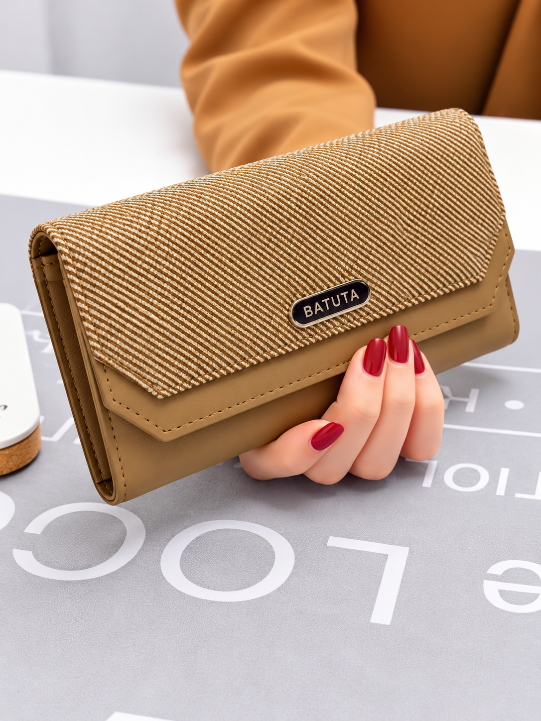 BATUTA Women’s Three Zip Multi-Compartment Clutch Wallet | Stylish Long Purse with Zipper Pocket | Spacious Ladies Wallet for Cash, Cards & Mobile