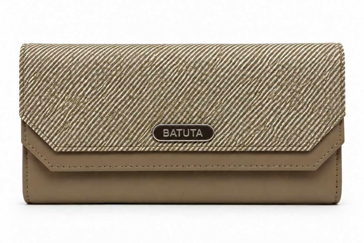 BATUTA Women’s Three Zip Multi-Compartment Clutch Wallet | Stylish Long Purse with Zipper Pocket | Spacious Ladies Wallet for Cash, Cards & Mobile