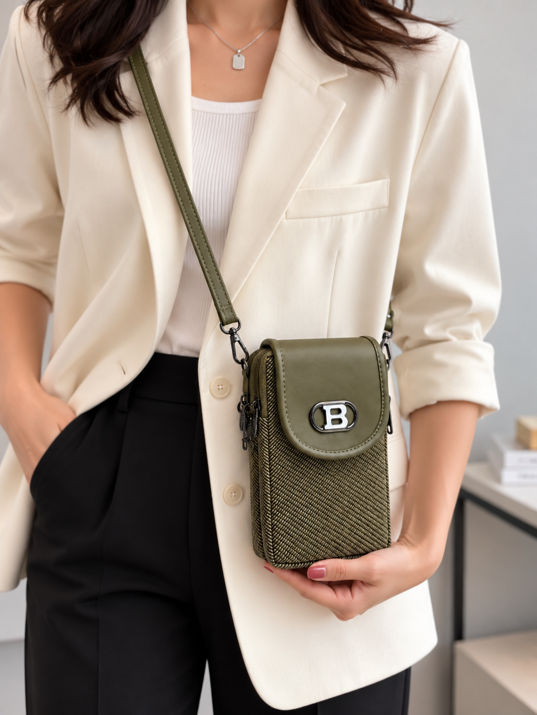 Women’s Mobile Slim Sling Bag for Smartphone | Compact Crossbody Bag with Adjustable Strap | Stylish Mini Mobile Phone Bag for Travel, Shopping & Daily Use