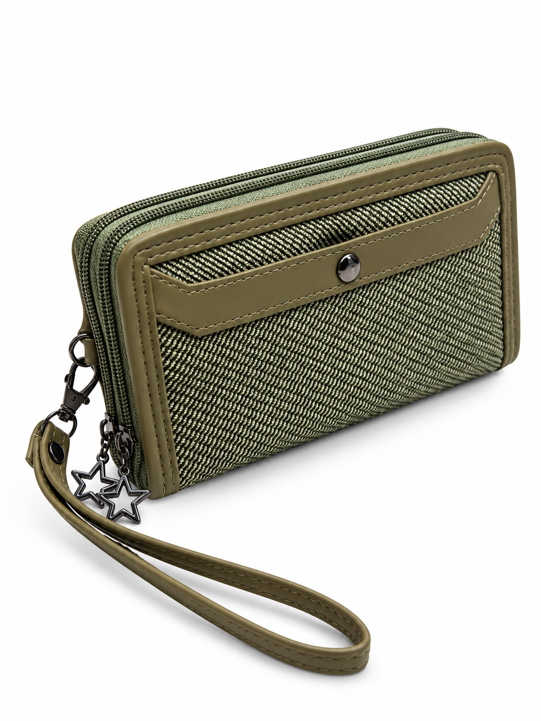 BATUTA Women’s Hand Kit Wristlet Pouch | Dual Zipper Multi-Compartment Handbag | Stylish Compact Organizer for Everyday Essentials