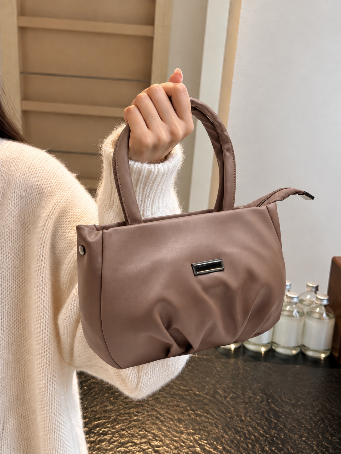 Women’s Stylish Handbag | Premium PU Leather Tote Bag | Spacious Shoulder & Hand Bag